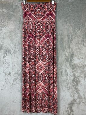 Cynthia Rowley Batik Print Stretch Multi-Pattern Maxi Skirt Sz S